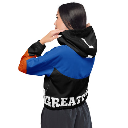 "POWER" Women’s cropped windbreaker