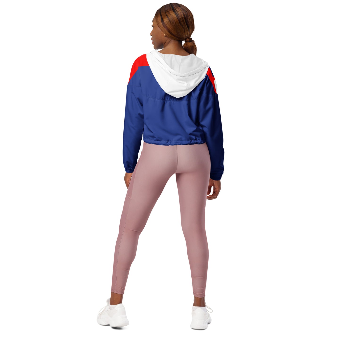 Red and Blue Women’s cropped windbreaker