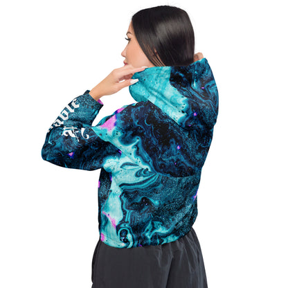 Oil Paint cropped windbreaker