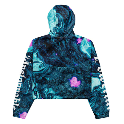 Oil Paint cropped windbreaker