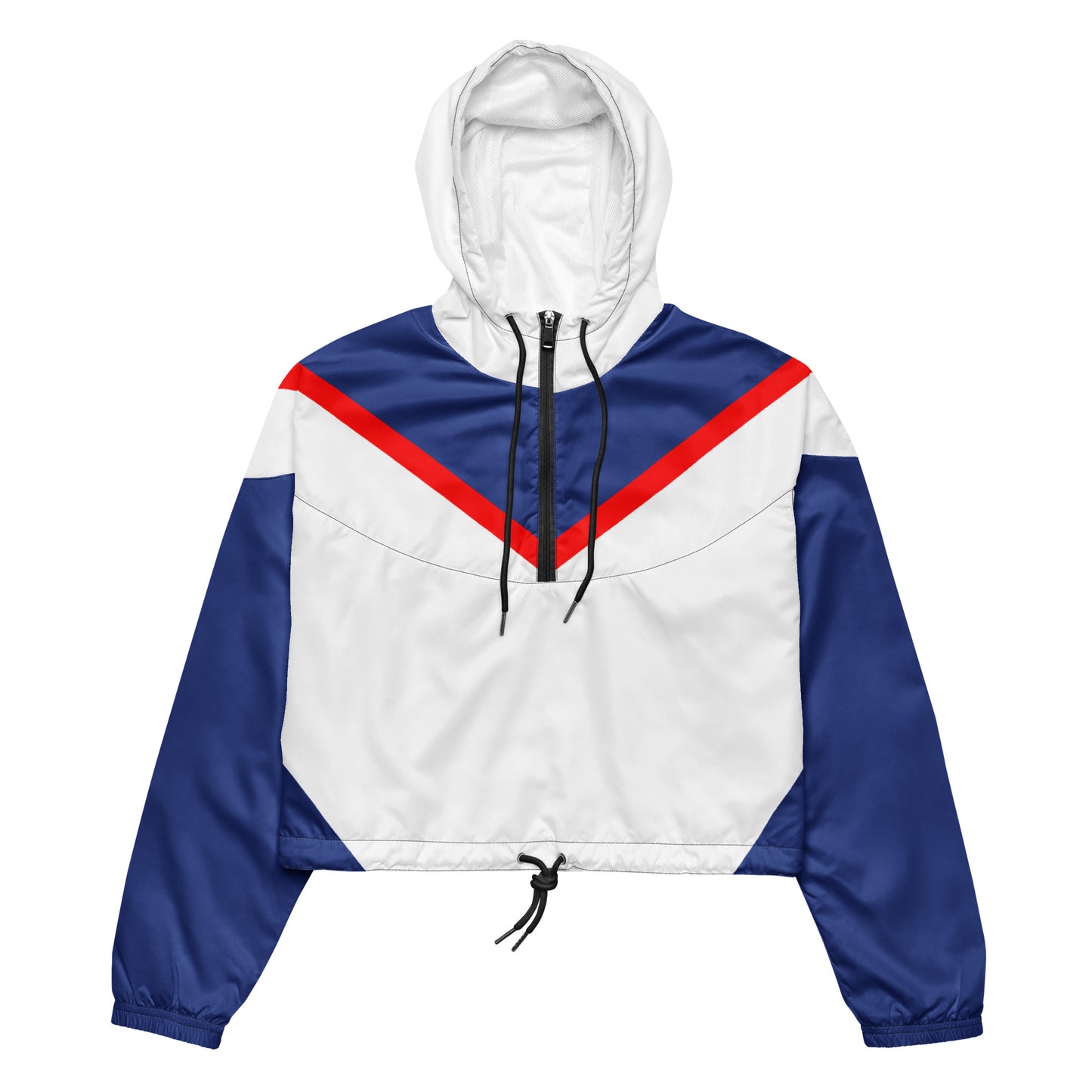 Red and Blue Women’s cropped windbreaker