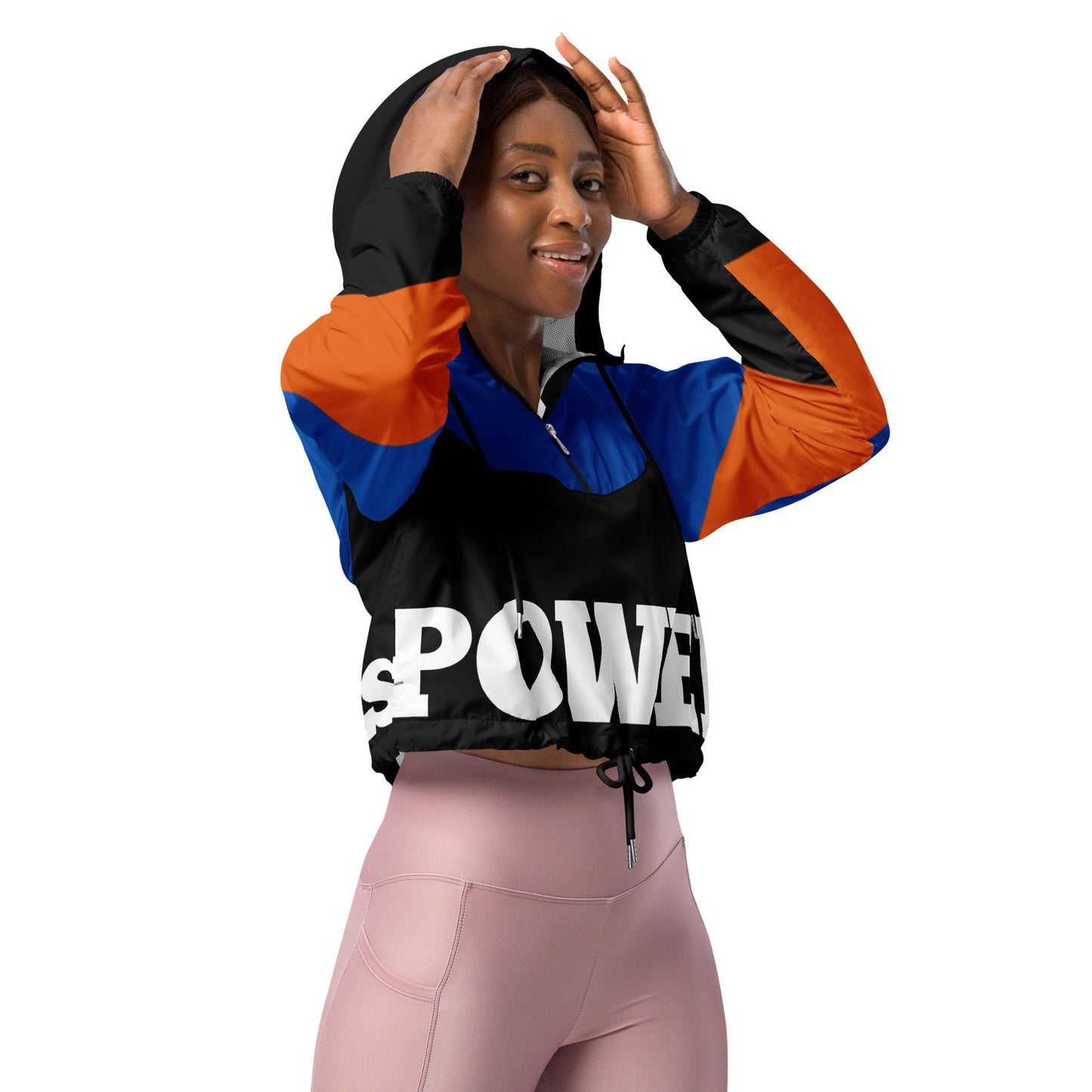 "POWER" Women’s cropped windbreaker