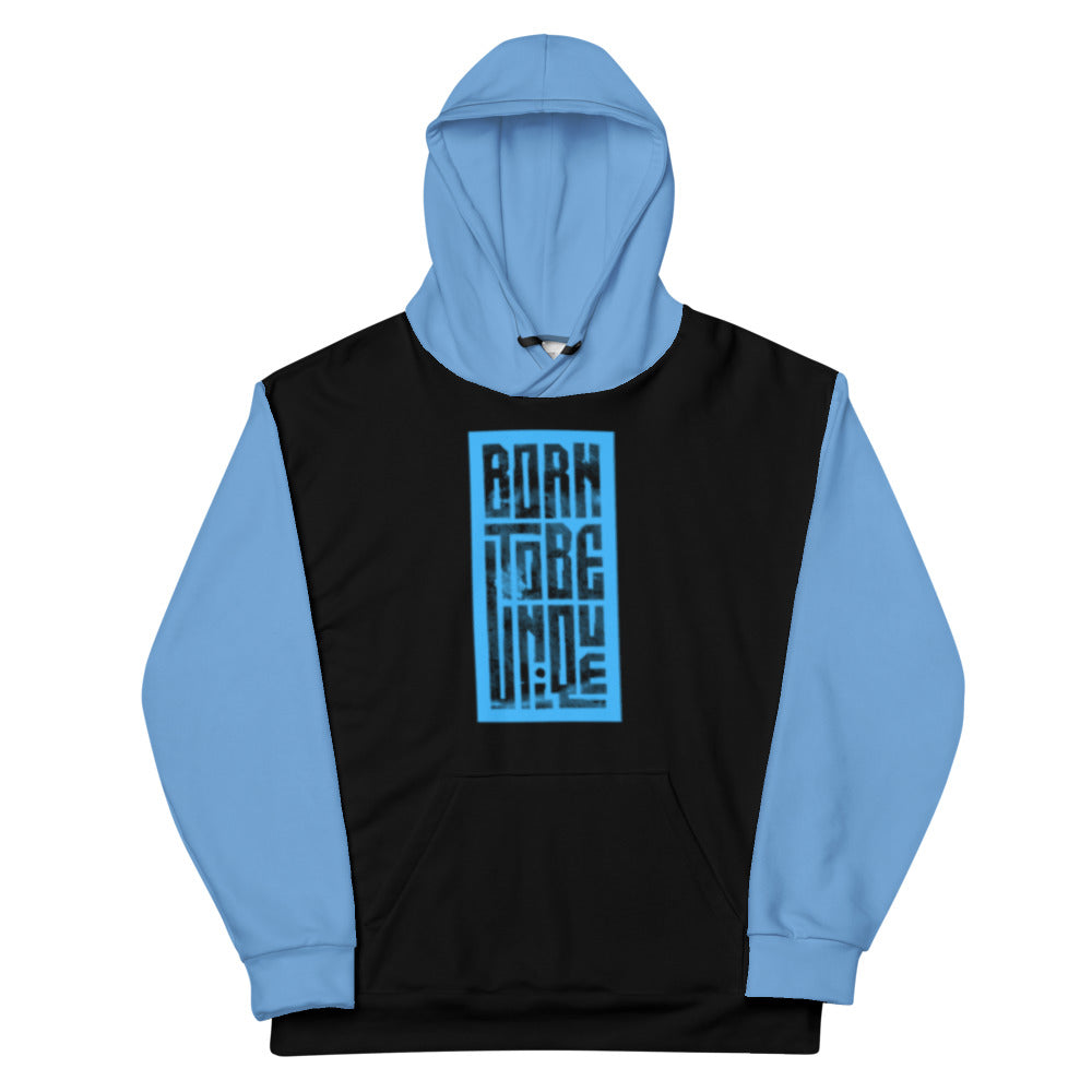 "Born To Be Unique" Blue Hoodie